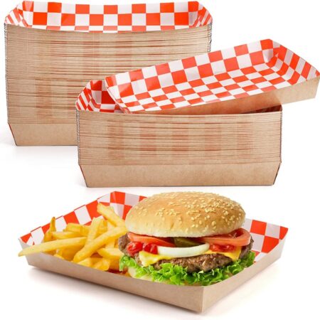 30% OFF!  80 Pack Paper Food Serving Trays, 2 LB Cardboard Food Boats ONLY $16 Thumbnail