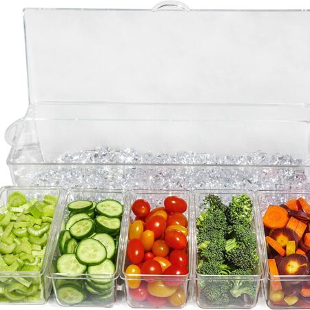 SALE: $29! Ice Chilled 5 Compartment Condiment Server Caddy Thumbnail