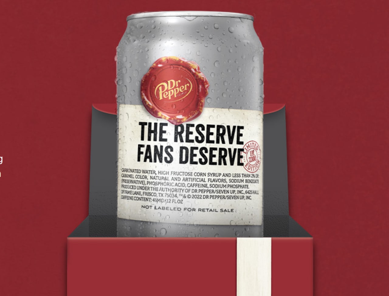 Enter Dr Pepper’s Bourbon Flavored Fansville Reserve Sweepstakes One