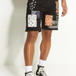 ONLY $6 Men’s Patchwork Embroidered Jean Shorts Thumbnail