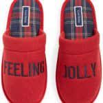 Price drop! Men’s Feeling Jolly Waffle-Knit Embroidered Mule Slippers $18 Thumbnail