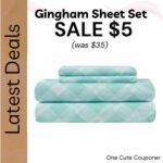 Price drop! Gingham Sheet Set ONLY $5! Thumbnail