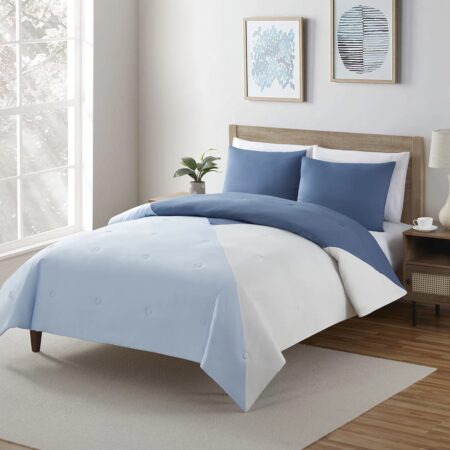 Serta So Soft 3-Piece Blue  Reversible Comforter Set ONLY $29! Thumbnail