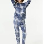 ONLY $12! Joyspun Women’s Velour Top and Sleep Pant Pajama Set, 2-Piece, Sizes up to 3X Thumbnail