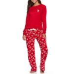 Only $11.99! U.S. Polo Assn. Women’s Long Sleeve and Plush Pant Pajama Sleep Set Thumbnail
