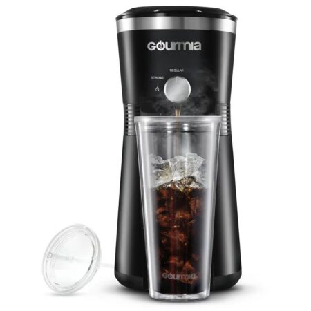 HOT DEAL! ONLY $15! Gourmia Iced Coffee Maker with 25 fl oz. Reusable Tumbler Thumbnail