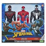 HOT DEAL! $20! Marvel Spider-Man Titan Hero Series Spider-Man (Miles Morales) Armored Venom 3-Pack Thumbnail