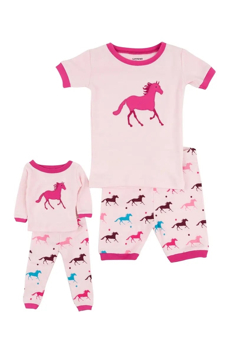 Kids’ Horse Pajama Set & Matching Doll Pajama Set 14 One Cute Couponer