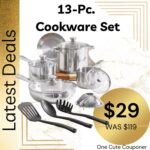 Stainless Steel 13-Pc. Cookware Set | NOW $29! (WAS $119) Thumbnail