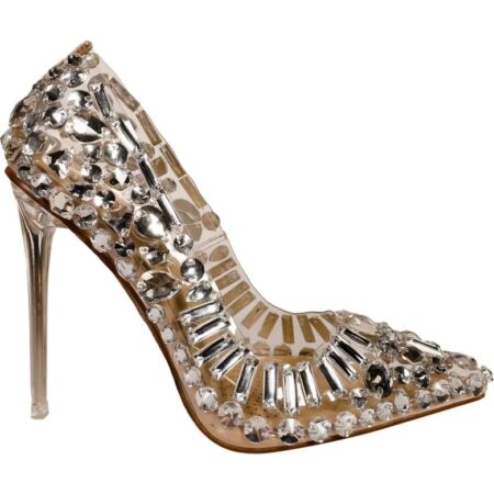 These are gorgeous! Bonnie Crystal Studded Translucent Pump Thumbnail