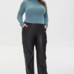 Plus Size Faux Leather Ankle Pants | ONLY $7.50 (CODE: PLUSEXTRA50) Thumbnail