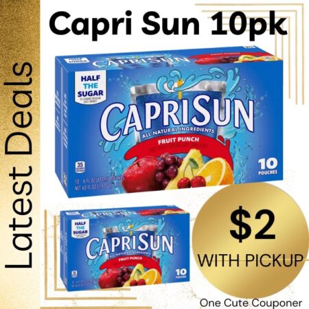 ONLY $2 EACH! Stock Up!! Capri Sun Fruit Punch – 10pk/ Must Select Pickup for lower Price Thumbnail