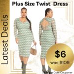 HOT DEAL! Plus Size Twist Dress only $6 Thumbnail