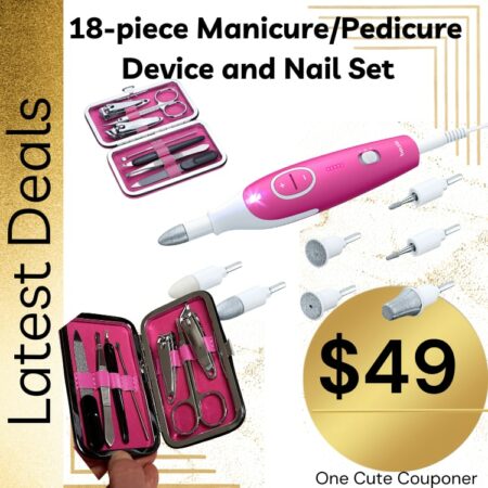18-piece Manicure/Pedicure Device & Nail Set  SALE: $49! Thumbnail