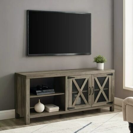 Manor Park Farmhouse Metal Mesh Door TV Stand for TVs up to 65″ $116 (was $359)! Thumbnail