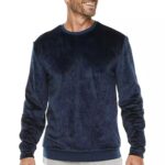 Velour Mens Pajama Top Long Sleeve ONLY $5.39 clearance 85% off! Thumbnail