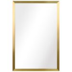 HUGE DISCOUNT! Now $167.63 (was $400) Empire Art Direct Contempo Brushed Stainless Steel Frame Gold Rectangle Wall Mirror, 20″ x 30″ x 1″ Thumbnail