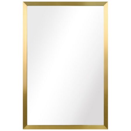 HUGE DISCOUNT! Now $167.63 (was $400) Empire Art Direct Contempo Brushed Stainless Steel Frame Gold Rectangle Wall Mirror, 20″ x 30″ x 1″ Thumbnail