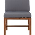 RUNDEAL! Walker Edison Brown Outdoor Acacia Modular Armless Chair ONLY $38! (WAS $459) Thumbnail