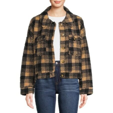 Price Drop! $8.99! Fluffy Faux Sherpa Button Sweater Thumbnail