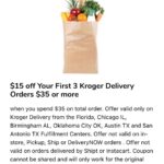 Get $15 off your next Kroger delivery order Thumbnail