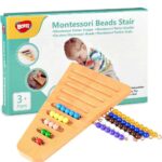 20% Off! Montessori 1-10 Bead Stair with Holder & Math Manipulatives Materials Thumbnail