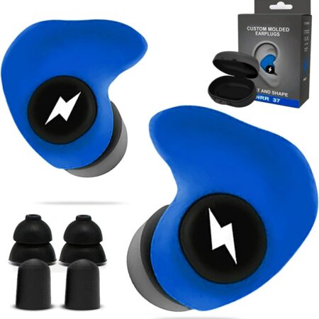 Comfortable Reusable Blue Silicone Ear Plugs for Noise Cancelling ONLY $8.94! Thumbnail