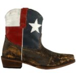 Texas Flag Round Toe Cowboy Booties ONLY $59.97 (was $129) Thumbnail