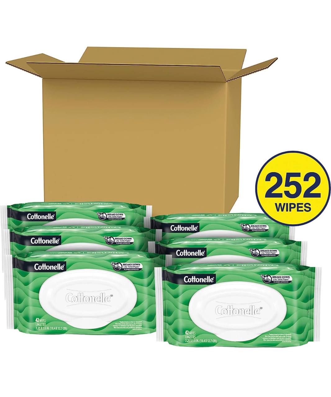PRICE DROP! Cottonelle Flushable Wet Wipes 6 FlipTop Packs ONLY 10.96