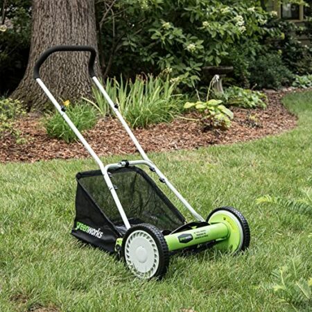 ONLY $69 Greenworks 16-Inch Reel Lawn Mower with Grass Catcher (WAS $129.99) Thumbnail