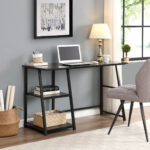 Black Enzo Writing Desk With Shelves Now $65.38 (was $174.97) Thumbnail
