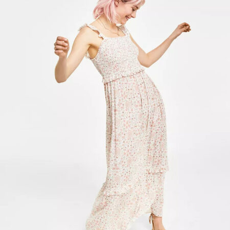 Juniors’ Smocked Ruffle-Trim Sleeveless Maxi Dress only $29 (was $49) Thumbnail