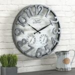 Dark Silver Farmhouse Shiplap Outdoor Wall Clock NOW $36 (was $57.70) Thumbnail