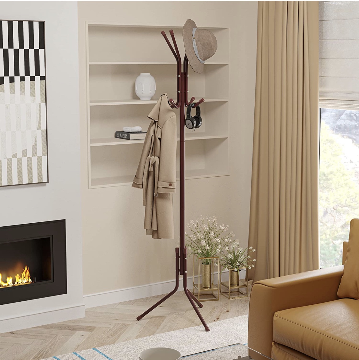 Freestanding Metal Coat Tree Stand With 8 Hooks 19.99 (was 39.99