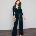 Preston & York Stretch Velvet V-Neck Jumpsuit<br>NOW $21 (WAS $139) Thumbnail