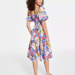 Vince Camuto Women’s Cotton Puff-Sleeve Tiered Midi Dress NOW $87.99 (was $148) Thumbnail