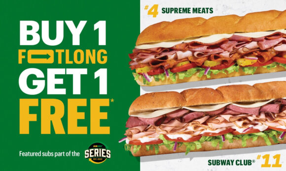 The Best Subway Coupons – BOGO FREE Subway Footlong Sandwiches