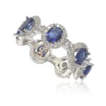 Price drop! Suzy Levian Oval-Cut Blue Sapphire CZ Stackable Band NOW $124 (was $308) Thumbnail