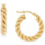 Italian Gold Twist Hoop Earrings in 10k Gold (20mm) NOW $129 (was $450) Thumbnail
