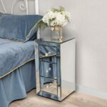 3-Drawer Mirrored Nightstand, Bedside Table with Crystal Diamond End Table SALE: $51 Thumbnail