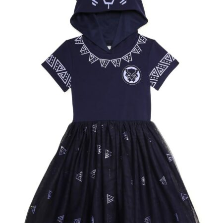 Black Panther Girls Hooded Dress with Short Sleeves ONLY $5.00 Thumbnail