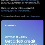 RUN DEAL! FREE $30 MOVIE TICKETS CREDIT!! SAMSUNG USERS ONLY! Thumbnail