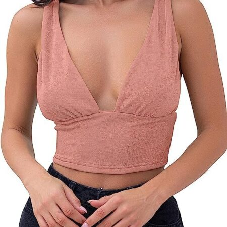 Summer Deep V Neck Crop Top NOW $8.54 Thumbnail