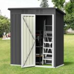 Discover Unbeatable Savings: Get the Aiho 5′ x 3′ Metal Outdoor Storage Shed with Single Lockable Door in Green or Grey for Only $109.99! Thumbnail