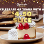 HOT DEAL! Get A slice of cheesecake for only $4.50 at The Cheesecake Factory Thumbnail