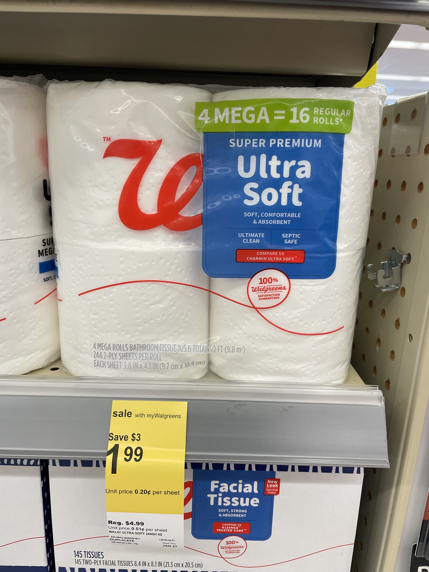 Walgreens Mega Super Soft Bathroom Tissue