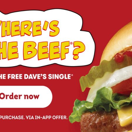Enjoy a Free Dave’s Single at Wendy’s with any In-App Purchase! Thumbnail