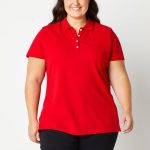 Plus Women’s Short Sleeve Polo Shirt ONLY $10 (WAS $24) Thumbnail
