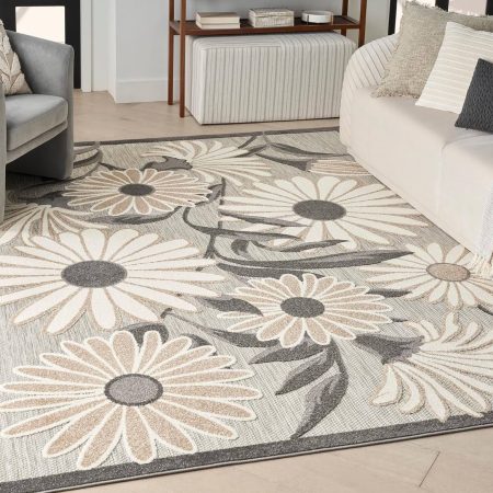 Nourison Aloha Indoor-Outdoor Beige 9′ x 12′ Area Rug Now $165.31 ($522) Thumbnail