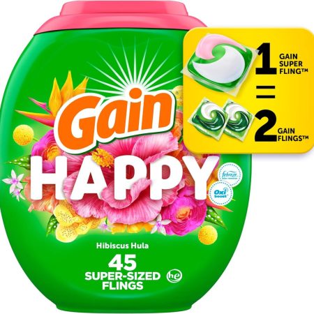 Gain Super Sized Flings 3-in-1 Detergent Pacs with Febreze and Oxi 45 Count ONLY $15.95 (WAS $19.99) Thumbnail